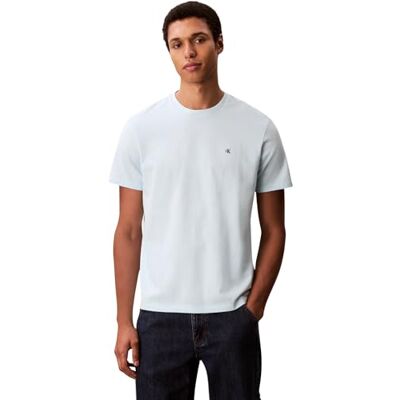 Calvin Klein Ss Classic Monogram Tee Lv04rd254g T-shirts voor heren, Blauw (Airy Blue), XS XS Calvin Klein Ss Classic Monogram Tee Lv04rd254g T-shirts voor heren, Blauw (Airy Blue), XS XS