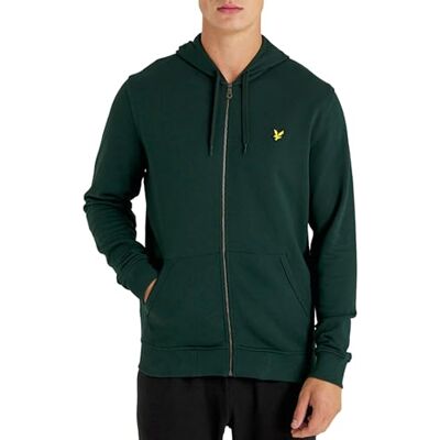 Lyle & Scott Heren Zip Hoodie, Charcoal Marl XS Lyle & Scott Heren Zip Hoodie, Charcoal Marl XS
