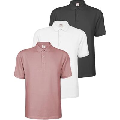 ALPIDEX Set van 3 poloshirts voor heren, 100% katoen, korte mouwen, T-shirt, klassiek, casual, effen, S, M, L, XL, XXL, 3XL, 4XL, 5XL, Dawn, L L ALPIDEX Set van 3 poloshirts voor heren, 100% katoen, korte mouwen, T-shirt, klassiek, casual, effen, S, M, L, XL, XXL, 3XL, 4XL, 5XL, Dawn, L L