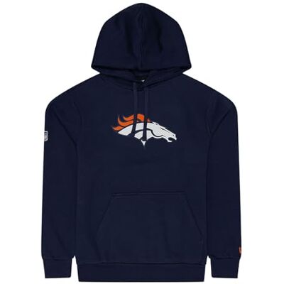 New Era NFL Denver Broncos Team Logo Pullover Hoodie, Marinier New Era NFL Denver Broncos Team Logo Pullover Hoodie, Marinier