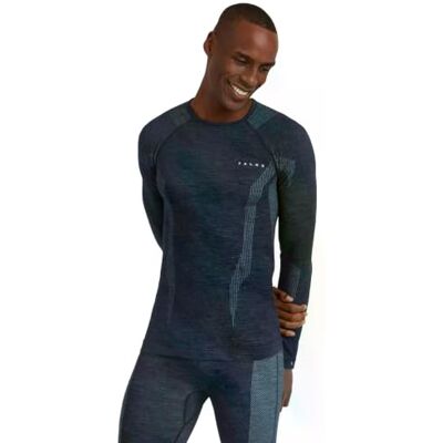 Falke Heren Wool-Tech ronde hals technisch ondergoed sportshirt lange mouwen koud tot zeer koud weer ademend klimaatregulerend geurremmend wol functioneel garen 1 stuk Falke Heren Wool-Tech ronde hals technisch ondergoed sportshirt lange mouwen koud tot zeer koud weer ademend klimaatregulerend geurremmend wol functioneel garen 1 stuk