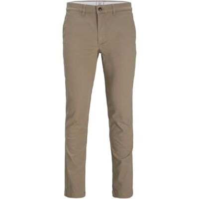Jack & Jones Chinobroek voor heren, slim fit, chinobroek, beige, 31W/32L Taille 31 / lengte 32 Jack & Jones Chinobroek voor heren, slim fit, chinobroek, beige, 31W/32L Taille 31 / lengte 32