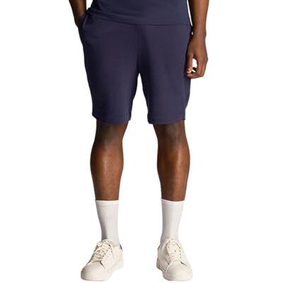 Lyle & Scott Heren Organic Cotton Logo Sweat Shorts, Blauw XS Lyle & Scott Heren Organic Cotton Logo Sweat Shorts, Blauw XS