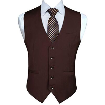 Enlision Herenvest, kostuum, casual, formeel, katoen, vesten, mouwloos, voor business, bruiloft, XS-4XL, Bruin, 3XL 3XL Enlision Herenvest, kostuum, casual, formeel, katoen, vesten, mouwloos, voor business, bruiloft, XS-4XL, Bruin, 3XL 3XL