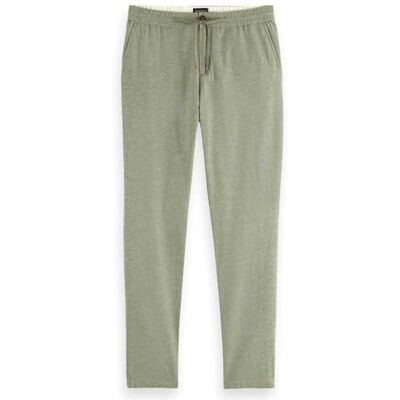 Scotch & Soda Seasonal Core Warren Cotton-linnen Twill Jogger vrijetijdsbroek voor heren, Het leger., Taille 29 / lengte 30 Taille 29 / lengte 30 Scotch & Soda Seasonal Core Warren Cotton-linnen Twill Jogger vrijetijdsbroek voor heren, Het leger., Taille 29 / lengte 30 Taille 29 / lengte 30