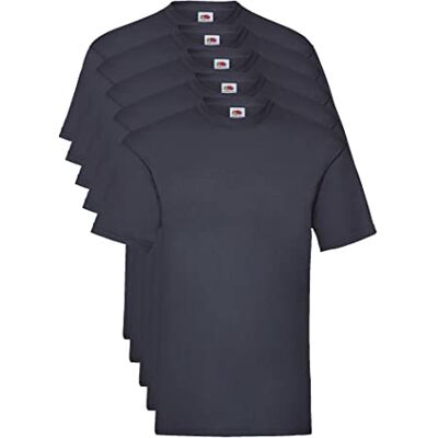 Fruit of the Loom Valueweight T-shirt voor heren, pakket met 5 stuks XXL Fruit of the Loom Valueweight T-shirt voor heren, pakket met 5 stuks XXL