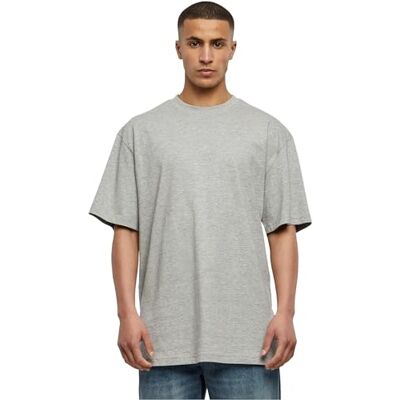 Urban Classics T-shirt met korte mouwen voor heren met afhangende schouders, 100% katoenen jersey, grijs., 3XL 3XL grote maat Urban Classics T-shirt met korte mouwen voor heren met afhangende schouders, 100% katoenen jersey, grijs., 3XL 3XL grote maat