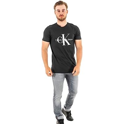 Calvin Klein Jeans Core Monologo Slim Tee J30j320935 T-shirts met korte mouwen voor heren XL Calvin Klein Jeans Core Monologo Slim Tee J30j320935 T-shirts met korte mouwen voor heren XL