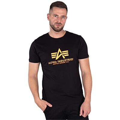 Alpha Heren Basic T-shirt, blauw, L M Alpha Heren Basic T-shirt, blauw, L M