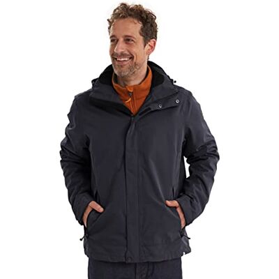 Killtec Xenios functionele jas voor heren met afneembare capuchon, zwart. Killtec Xenios functionele jas voor heren met afneembare capuchon, zwart.