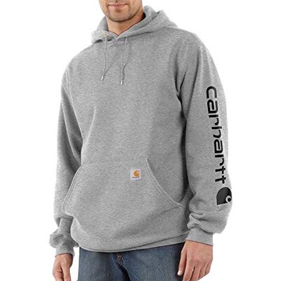 Carhartt Felpa Vestibilità Ampia, Media Pesantezza, Con Logo Sulla Manica heren hoodie (1 stuk) L Carhartt Felpa Vestibilità Ampia, Media Pesantezza, Con Logo Sulla Manica heren hoodie (1 stuk) L