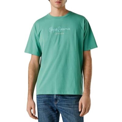 Pepe Jeans Heren T-shirt Eggo N, Groen (houtgroen) L Pepe Jeans Heren T-shirt Eggo N, Groen (houtgroen) L