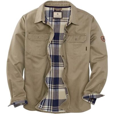Legendary Whitetails Flannel Lined Shirt Jacket Waxed Cotton Water Resistant Herenjas Legendary Whitetails Flannel Lined Shirt Jacket Waxed Cotton Water Resistant Herenjas