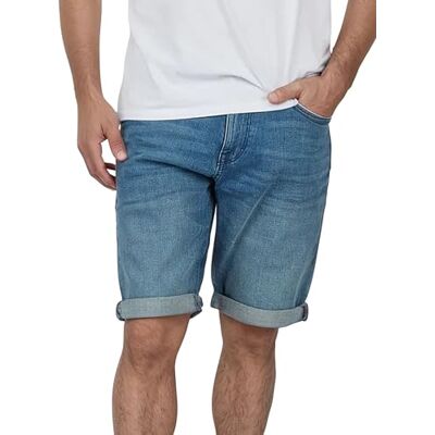 TOM TAILOR Stretch jeans shorts heren regular fit slim fit zomer bermuda denim effen kleur blauw 30 31 32 33 34 36 38 40 42 lichtblauw denim (10142) 40 W 40 W TOM TAILOR Stretch jeans shorts heren regular fit slim fit zomer bermuda denim effen kleur blauw 30 31 32 33 34 36 38 40 42 lichtblauw denim (10142) 40 W 40 W