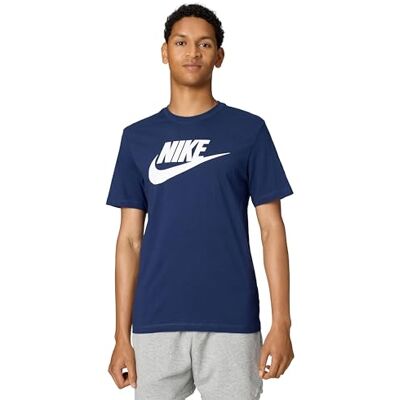 Nike Men's Short Sleeve T-Shirt M Nsw Tee Icon Futura, Midnight Navy/White, AR5004-411, S Nike Men's Short Sleeve T-Shirt M Nsw Tee Icon Futura, Midnight Navy/White, AR5004-411, S