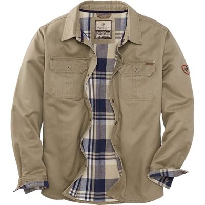 Legendary Whitetails Flannel Lined Shirt Jacket Waxed Cotton Water Resistant Herenjas Legendary Whitetails Flannel Lined Shirt Jacket Waxed Cotton Water Resistant Herenjas