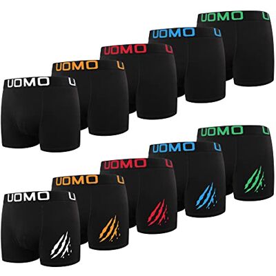 L&K 10 stuks retroshorts voor heren, katoen, zwart, meerkleurig, onderbroek 116 L L&K 10 stuks retroshorts voor heren, katoen, zwart, meerkleurig, onderbroek 116 L