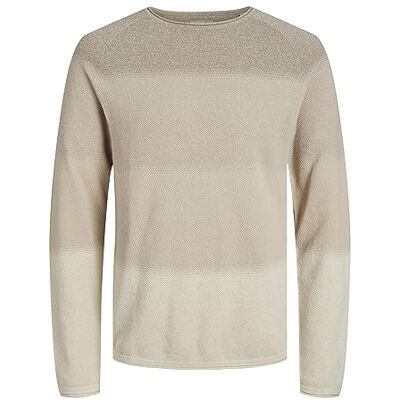 Jack & Jones Klassieke gebreide herentrui, Oatmeal/Detail: kleurverloop, L L Jack & Jones Klassieke gebreide herentrui, Oatmeal/Detail: kleurverloop, L L