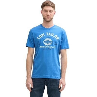 TOM TAILOR heren T-shirt met logo print gemaakt van katoen S TOM TAILOR heren T-shirt met logo print gemaakt van katoen S