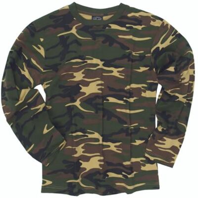 Mil-Tec Co Olive shirt met lange mouwen, Bos Mil-Tec Co Olive shirt met lange mouwen, Bos