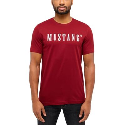MUSTANG Austin T-shirt voor heren, katoen, regular fit, S-3XL, wit, zwart, groen, beige, rood, grijs, Syrah 7187, XL XL MUSTANG Austin T-shirt voor heren, katoen, regular fit, S-3XL, wit, zwart, groen, beige, rood, grijs, Syrah 7187, XL XL