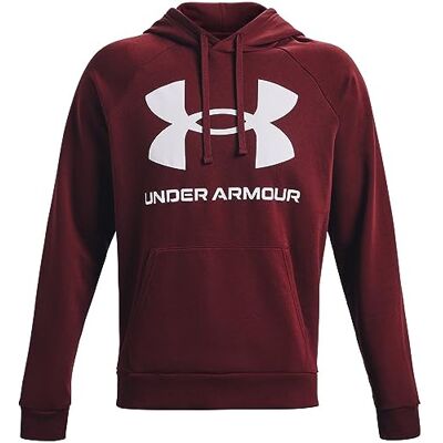 Under Armour Rival Fleece hoodie met groot logo voor heren Under Armour Rival Fleece hoodie met groot logo voor heren