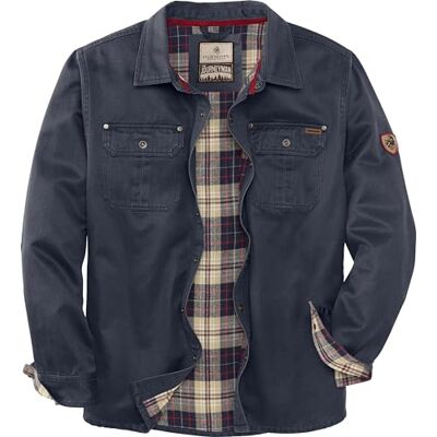 Legendary Whitetails Flannel Lined Shirt Jacket Waxed Cotton Water Resistant Herenjas Legendary Whitetails Flannel Lined Shirt Jacket Waxed Cotton Water Resistant Herenjas