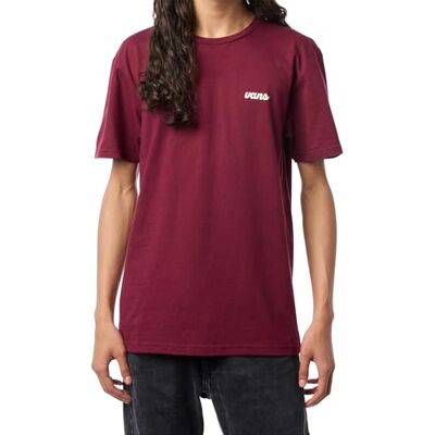 Vans Scripted Ss Tee T-shirt voor heren, Bordeaux en wit, XXL XXL Vans Scripted Ss Tee T-shirt voor heren, Bordeaux en wit, XXL XXL
