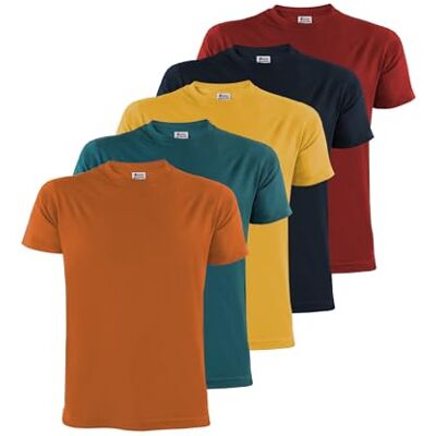 ALPIDEX Heren T-shirts, zwart, effen, ronde hals, 5 stuks, maat S, M, L, XL, XXL, 3XL, 4XL, 5XL, Woestijn, 5XL 5XL ALPIDEX Heren T-shirts, zwart, effen, ronde hals, 5 stuks, maat S, M, L, XL, XXL, 3XL, 4XL, 5XL, Woestijn, 5XL 5XL