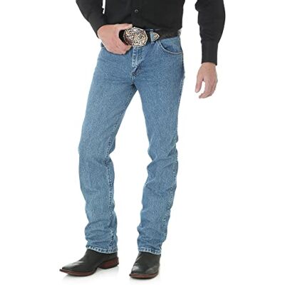 Wrangler Slim Fit Cowboy High Performance Jeans Heren, Delavé 33W / 36L Wrangler Slim Fit Cowboy High Performance Jeans Heren, Delavé 33W / 36L