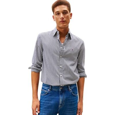 Tommy Hilfiger Flex Poplin Big Gingham Rf Shirt Mw0mw41713 overhemd L/S heren, zwart (zwart/geruit), XXL XXL Tommy Hilfiger Flex Poplin Big Gingham Rf Shirt Mw0mw41713 overhemd L/S heren, zwart (zwart/geruit), XXL XXL