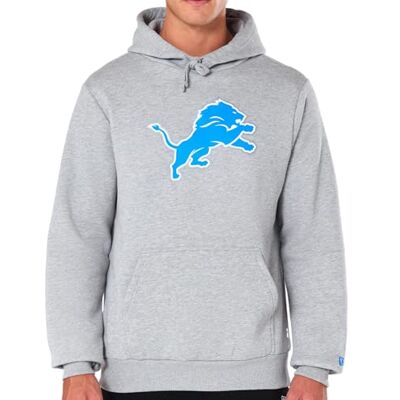 New Era Detroit Lions NFL Team Logo Hoody Grijs Hoodie New Era Detroit Lions NFL Team Logo Hoody Grijs Hoodie