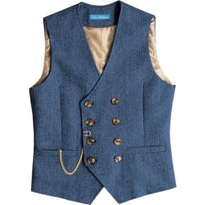 Solovedress Vintage wollen kostuumvest voor heren, regular fit, kostuumvest voor bruiloft XXL Solovedress Vintage wollen kostuumvest voor heren, regular fit, kostuumvest voor bruiloft XXL