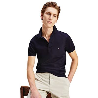 Tommy Hilfiger 1985 Mw0mw17771 Poloshirt voor heren, slimfit Tommy Hilfiger 1985 Mw0mw17771 Poloshirt voor heren, slimfit