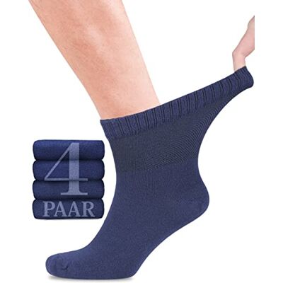Fiera Besa Set van 4 paar diabetische bamboesokken met lycra voor heren: enkelhoogte, voor werk en vrije tijd 39-42 Fiera Besa Set van 4 paar diabetische bamboesokken met lycra voor heren: enkelhoogte, voor werk en vrije tijd 39-42