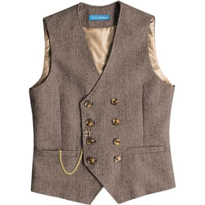 Solovedress Vintage wollen kostuumvest voor heren, regular fit, kostuumvest voor bruiloft XL Solovedress Vintage wollen kostuumvest voor heren, regular fit, kostuumvest voor bruiloft XL
