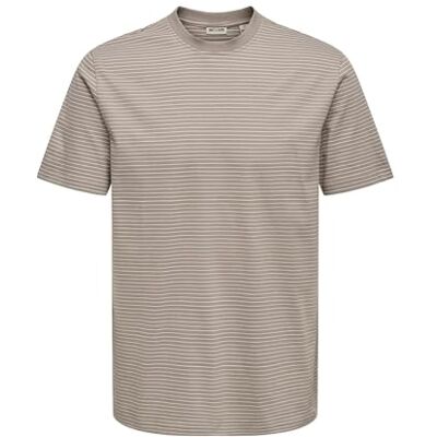 Only Onsfred Life Rlx Ss Stripe Tee Noos Onsfred Life Rlx Ss Stripe Tee Noos heren (1 stuk), Woestijn Taupe, XL XL Only Onsfred Life Rlx Ss Stripe Tee Noos Onsfred Life Rlx Ss Stripe Tee Noos heren (1 stuk), Woestijn Taupe, XL XL