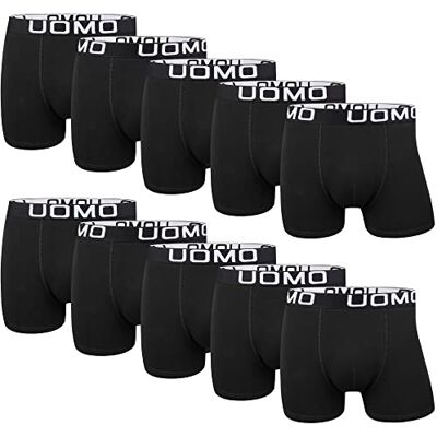 L&K 10 stuks retroshorts voor heren, katoen, zwart, meerkleurig, onderbroek 116 XXL L&K 10 stuks retroshorts voor heren, katoen, zwart, meerkleurig, onderbroek 116 XXL