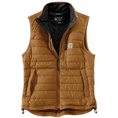 Carhartt Rain Defender Lichtgewicht geïsoleerd outdoorvest voor heren, casual fit, bruin, S Carhartt Rain Defender Lichtgewicht geïsoleerd outdoorvest voor heren, casual fit, bruin, S