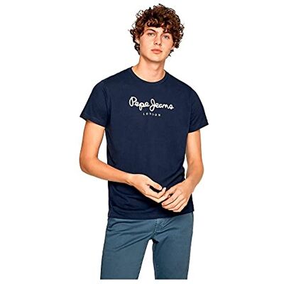 Pepe Jeans eggo heren T-shirt (1-Pack), Marine., L Pepe Jeans eggo heren T-shirt (1-Pack), Marine., L