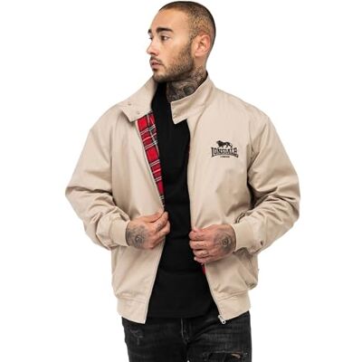Lonsdale Jacke Slim Fit Harrington Herenjas, Zand/Zwart/Tartan XXL Lonsdale Jacke Slim Fit Harrington Herenjas, Zand/Zwart/Tartan XXL