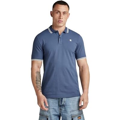 G-STAR RAW G-STAR Dunda Slim Stripe poloshirt voor heren (1 stuk), Blauw (Vintage Indigo D17127-5864-g278), XS XS G-STAR RAW G-STAR Dunda Slim Stripe poloshirt voor heren (1 stuk), Blauw (Vintage Indigo D17127-5864-g278), XS XS