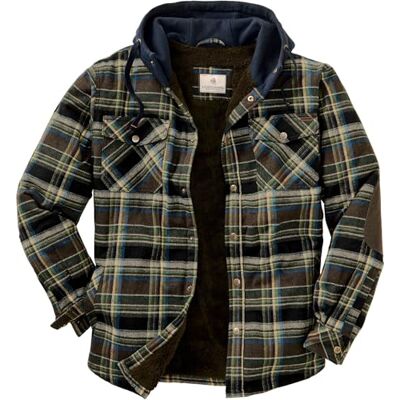 Legendary Whitetails Camp Night Berber Lined Hooded Flannel Shirt Jacket Herenjas Legendary Whitetails Camp Night Berber Lined Hooded Flannel Shirt Jacket Herenjas