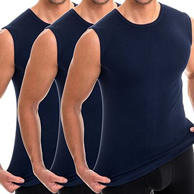 HERMKO 3040 3-pack heren tanktop onderhemd met ronde hals van 100% biologisch katoen XL HERMKO 3040 3-pack heren tanktop onderhemd met ronde hals van 100% biologisch katoen XL