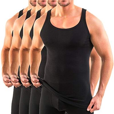 HERMKO 3000 Set van 4 biologische tanktops voor heren M HERMKO 3000 Set van 4 biologische tanktops voor heren M