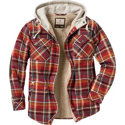 Legendary Whitetails Camp Night Berber Lined Hooded Flannel Shirt Jacket Herenjas Legendary Whitetails Camp Night Berber Lined Hooded Flannel Shirt Jacket Herenjas