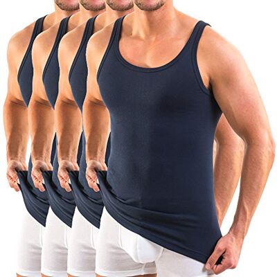 HERMKO 3000 Set van 4 biologische tanktops voor heren 6XL HERMKO 3000 Set van 4 biologische tanktops voor heren 6XL