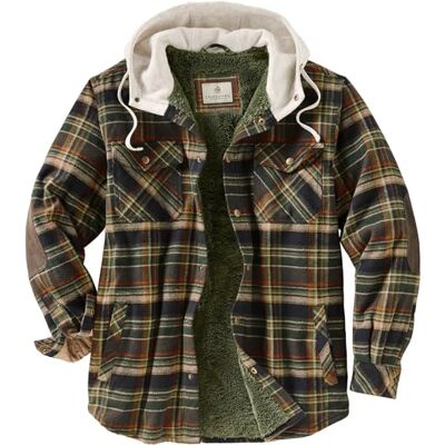 Legendary Whitetails Camp Night Berber Lined Hooded Flannel Shirt Jacket Herenjas Legendary Whitetails Camp Night Berber Lined Hooded Flannel Shirt Jacket Herenjas