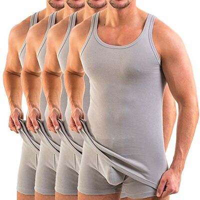HERMKO 3000 Set van 4 biologische tanktops voor heren M HERMKO 3000 Set van 4 biologische tanktops voor heren M