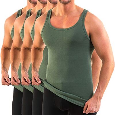 HERMKO 3000 Set van 4 biologische tanktops voor heren 4XL HERMKO 3000 Set van 4 biologische tanktops voor heren 4XL